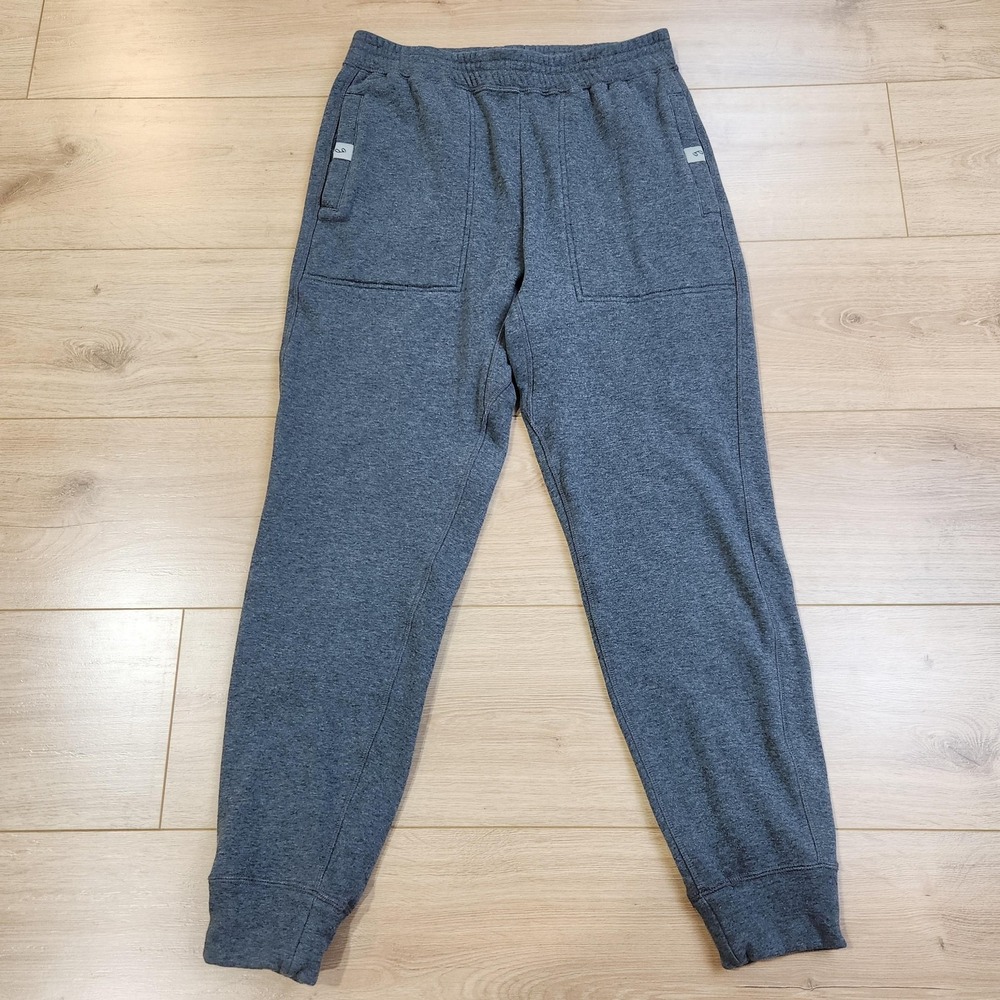 Give'r Jogger Pants Mens Small Gray Fleece Sweatpants Zip‎ Pocket Lounge